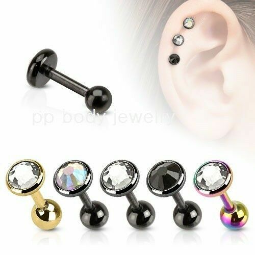 Universale Piercing Staffa Cristallo Labret Madonna Orecchie - Foto 11
