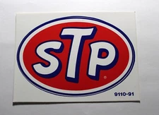 1991 STP RACING TEAM VINTAGE ORIGINAL STICKER DECAL NASCAR NHRA 4" X 6" NOS