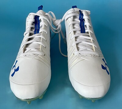 Under Armour • Mens Nitro Mid MC Football Cleats in White Under Armour Men main image 3