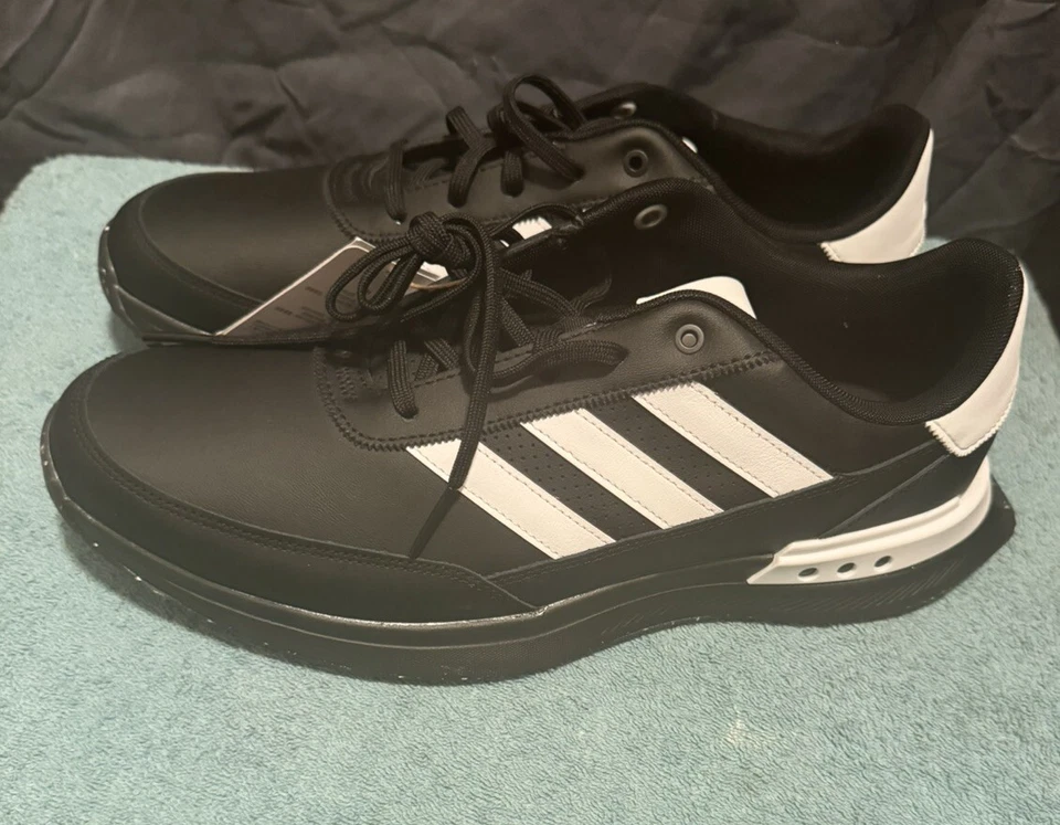 NUEVO Zapatos de golf Adidas S2G SL de cuero 24 para hombre IG8192 negros talla 12 Foto 2 de 4