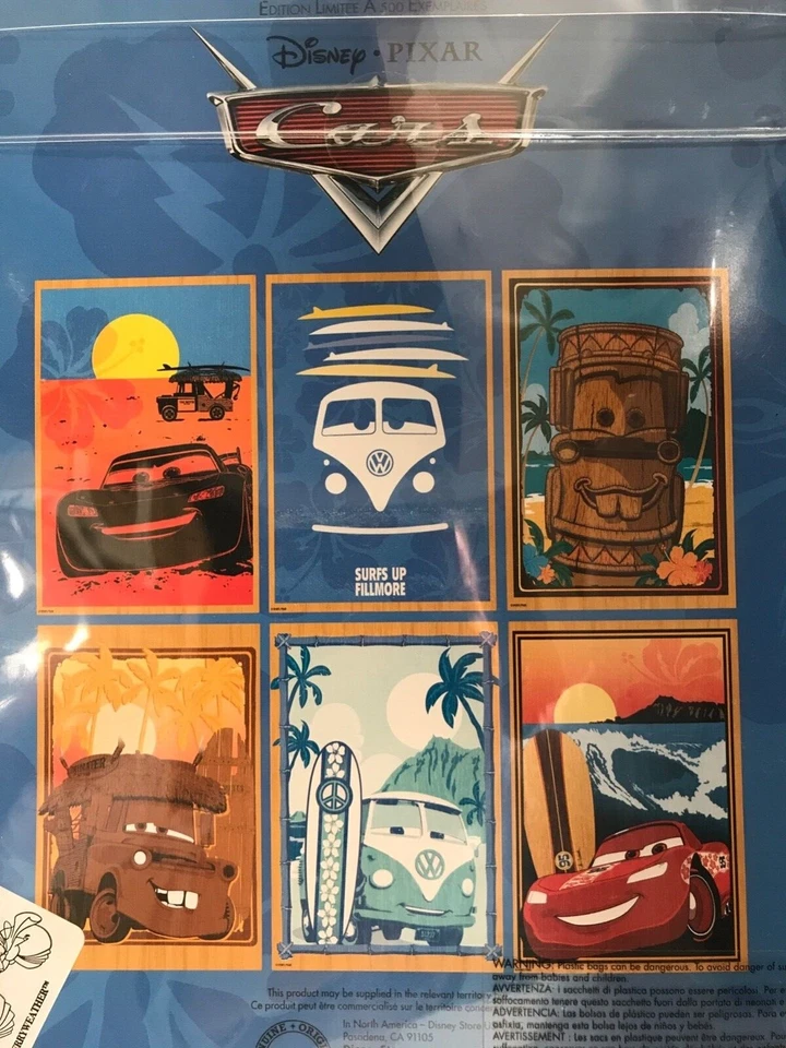 Disney Store Pixar Cars Edición Limitada 500 Litografías Set D23 2015 Foto 3 de 4