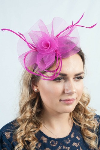 Ladies Hot Pink Fascinator Race Day 