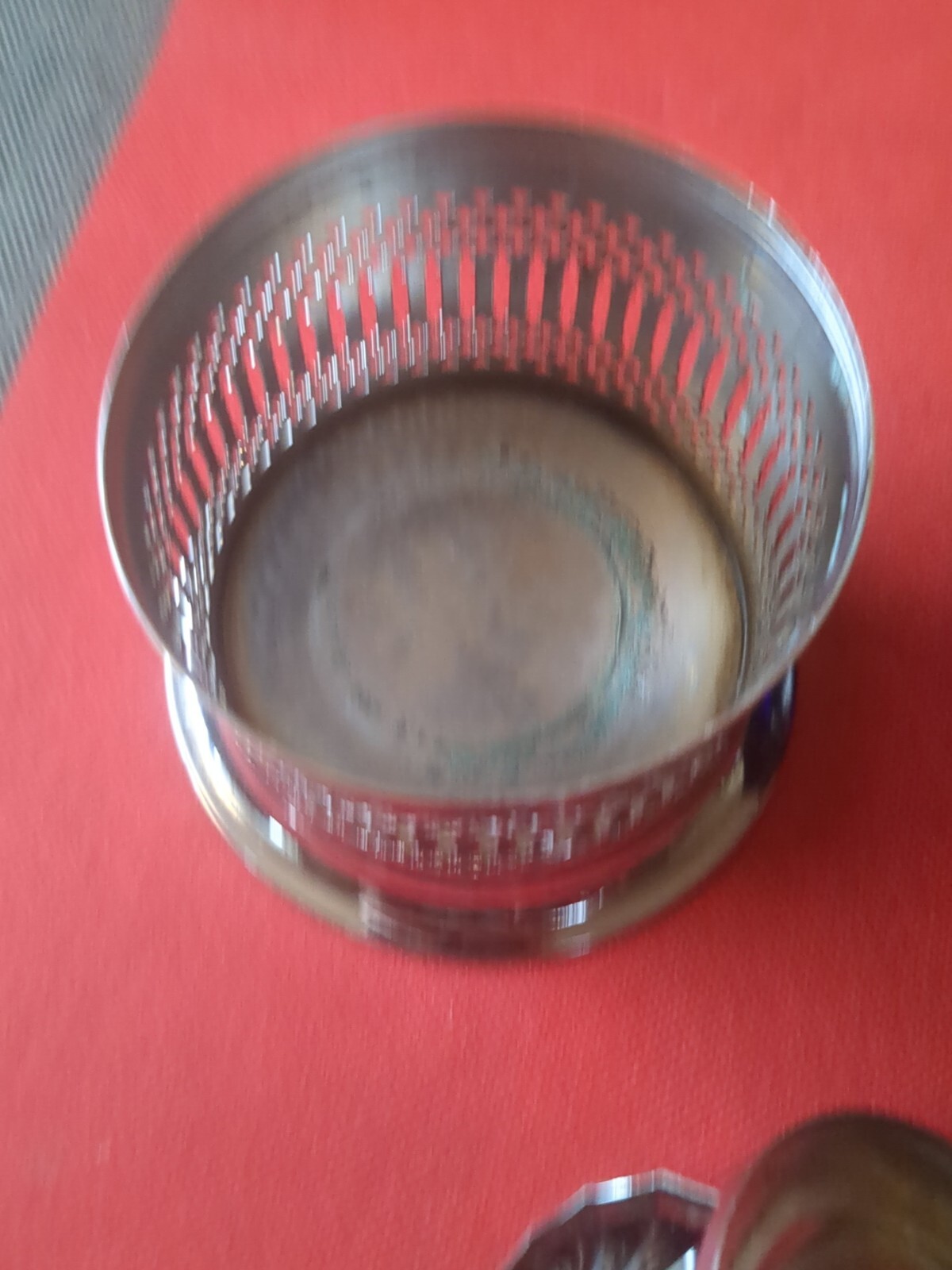 Vintage England Celtic Quality Silver Plate Pierced Condiment Jar with Insert