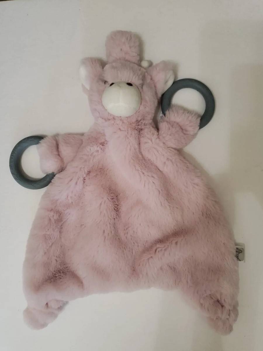 Little Giraffe Cuddle Boo Teether Toy Nordstrom Gray Soft Lovey Plush Dusty  Rose