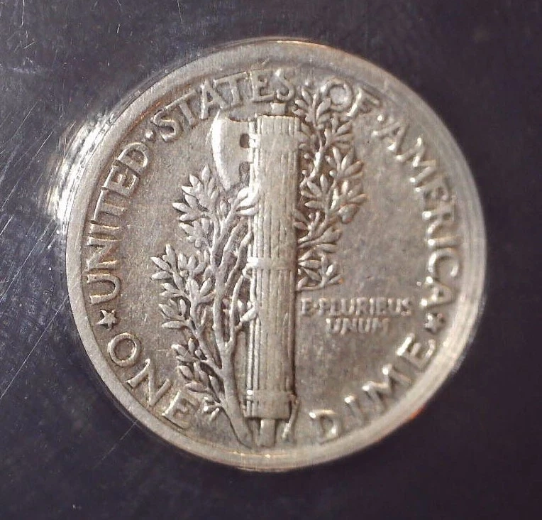 1921 Mercury Dime, ANACS VF30, Cleaned, Key Date - Image 3 of 4