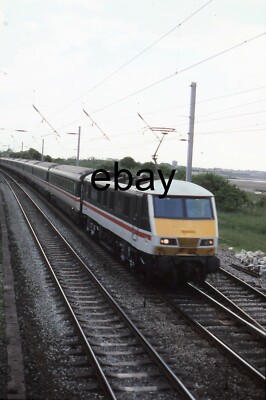 35mm Railway Slide- BR Electric Loco Class 90. 90012 @ Hest Bank