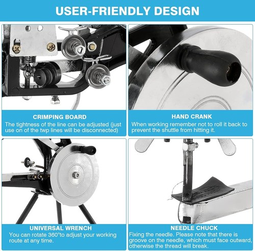 Heavy-Duty Hand Operated Leather Cobbler Sewing Machine for Versatile Repairs - Picture 7 of 9