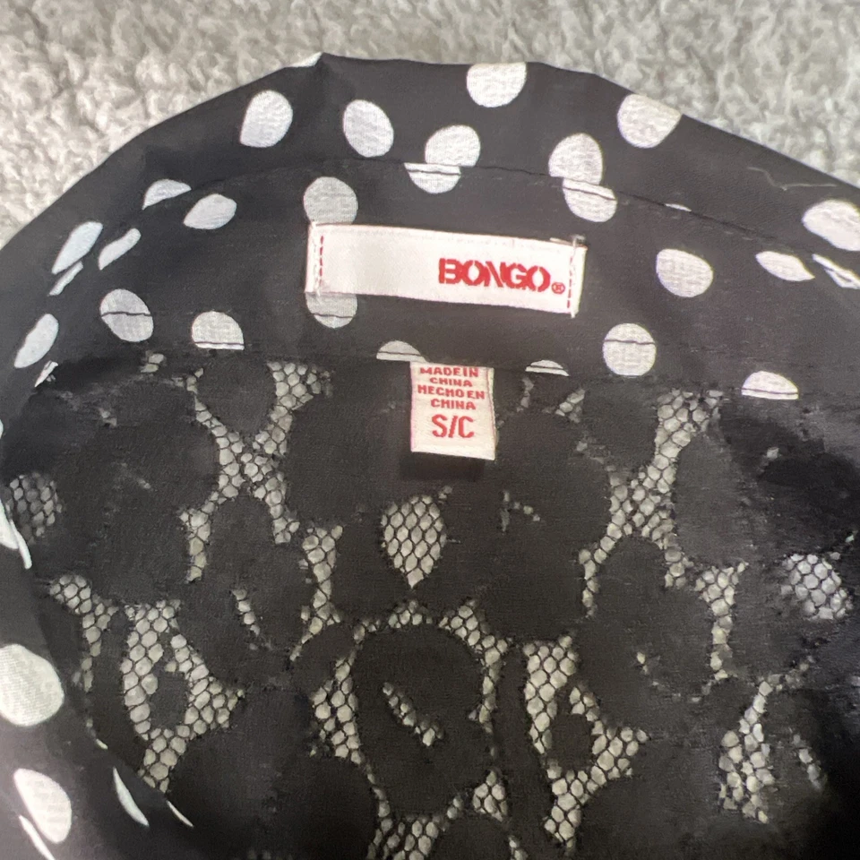Blusa Bongo Transparente Preta Branca Polkadot Feminina Top Pequena Preta Renda Y2K 90 - Imagem 4 de 4
