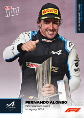   Topps Now Formula 1 2021 #75 Fernando Alonso - Alpine F1 Team