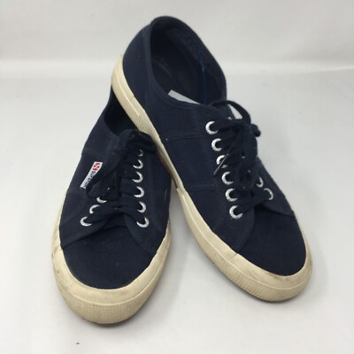 Superga Women's Navy Blue/White Lace Up Low Top Classic Comfort Sneaker Shoes