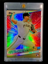 PAUL SKENES RARE ROOKIE REFRACTOR Holo SP Insert 2024 Topps Update - PIRATES