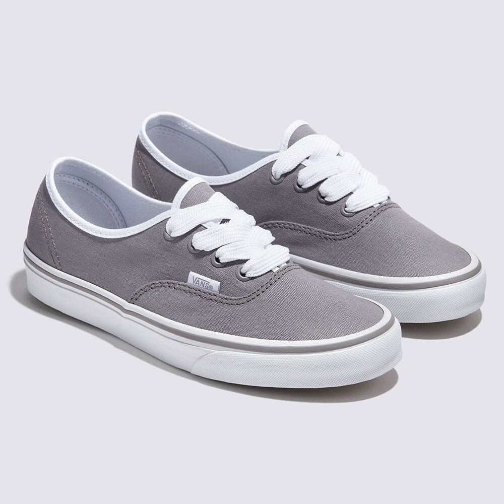 Vans Canvas Pop Authentic Skate Sneakers Shoes Gray/White Vans Canvas Pop Authentic Skate Sneakers Shoes Gray/White
