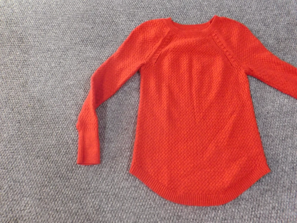 Suéter Loft XXSP Petite Rojo Jersey Cuello Redondo Mujer Elástico Algodón Lana Foto 2 de 4