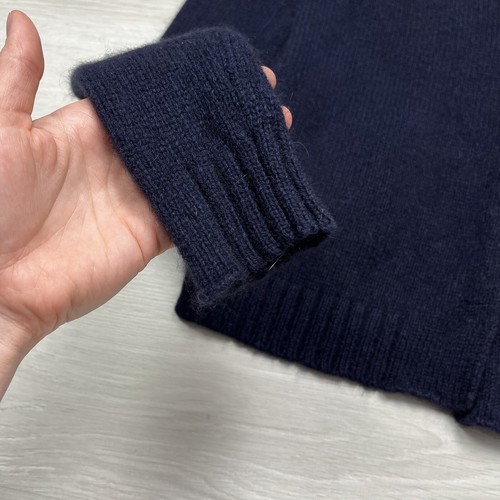 Armani Jeans Dark Blue Wool Cardigan Size 40 - Picture 4 of 8