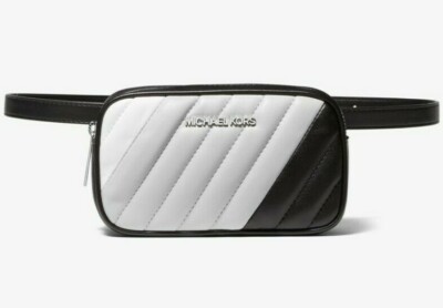 Michael Kors Rose Belt Bag Quilted Polyurethane Blend Optic White 