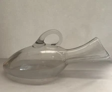 Antique Clear Glass Bed Pan Urinal Bottle Male 12x5 inches Hospital Equipment