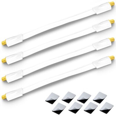 4 x Fensterdurchführung Sat Flachkabel Flach kabel vergoldet UltraSlim 4K UHD HD