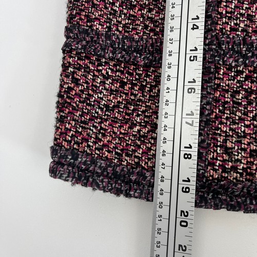 Diane Von Furstenberg Size 10 Fuchsia Fever Multi Tweed Blazer Jacket - Picture 11 of 15