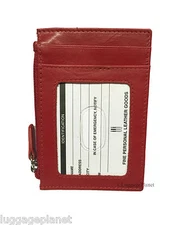 iLi Leather  RFID Credit Card Stacker ID Wallet w/ Zip Pocket 7416