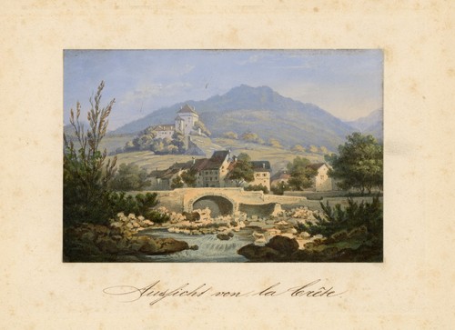 La Crête Corin-de-la-Crête Schweiz Frankreich kolorierte Lithografie - 第 1/2 張圖片