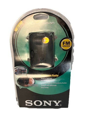 Sony Walkman VintageSRF-56 Portable FM Stereo Radio Walkman W/ Headphones
