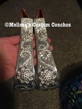 Western Engraved Bling Bell Stirrups With Conchos