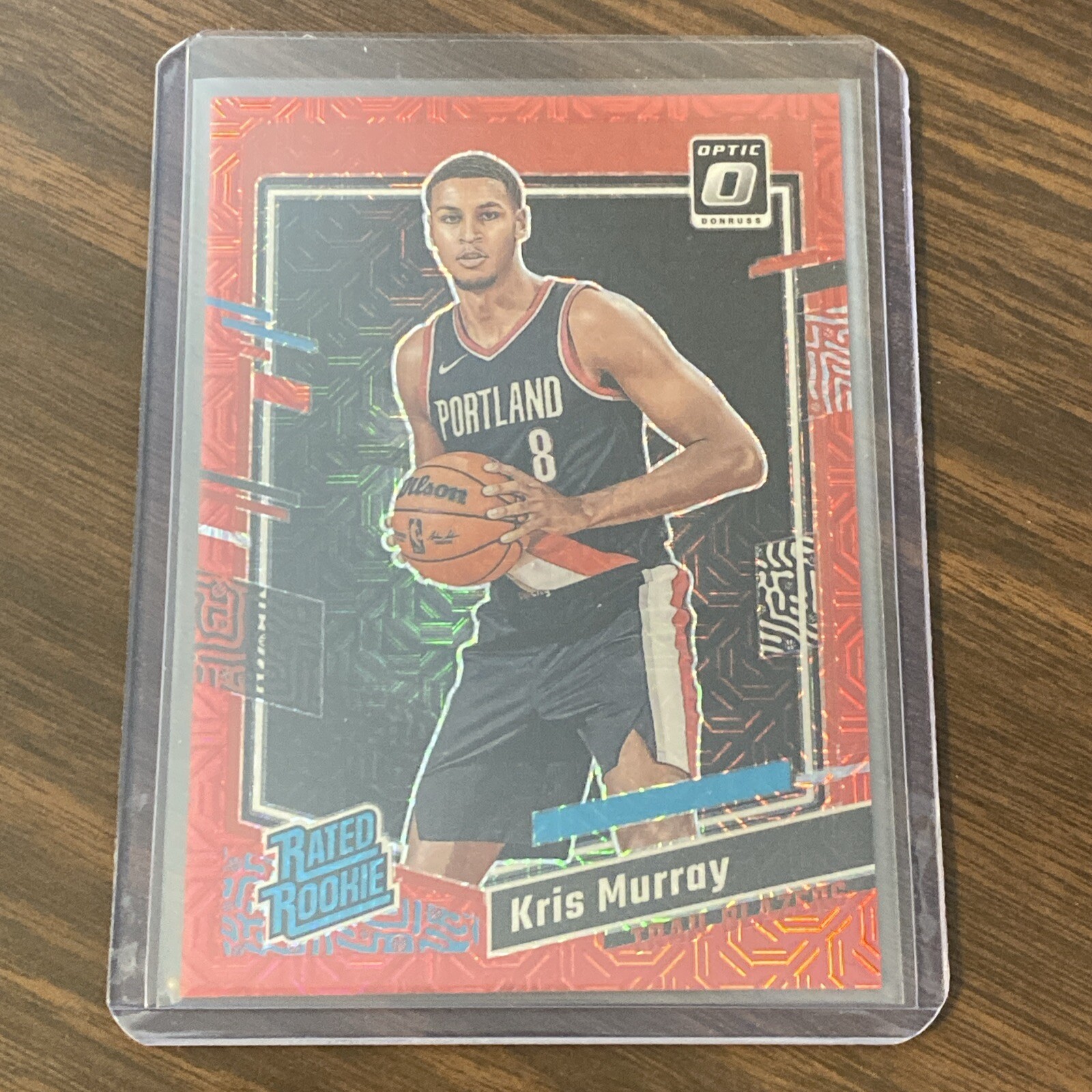 2023-24 Donruss Optic KRIS MURRAY RC Rated Rookie RED MOJO Prizm 47/88 Blazers