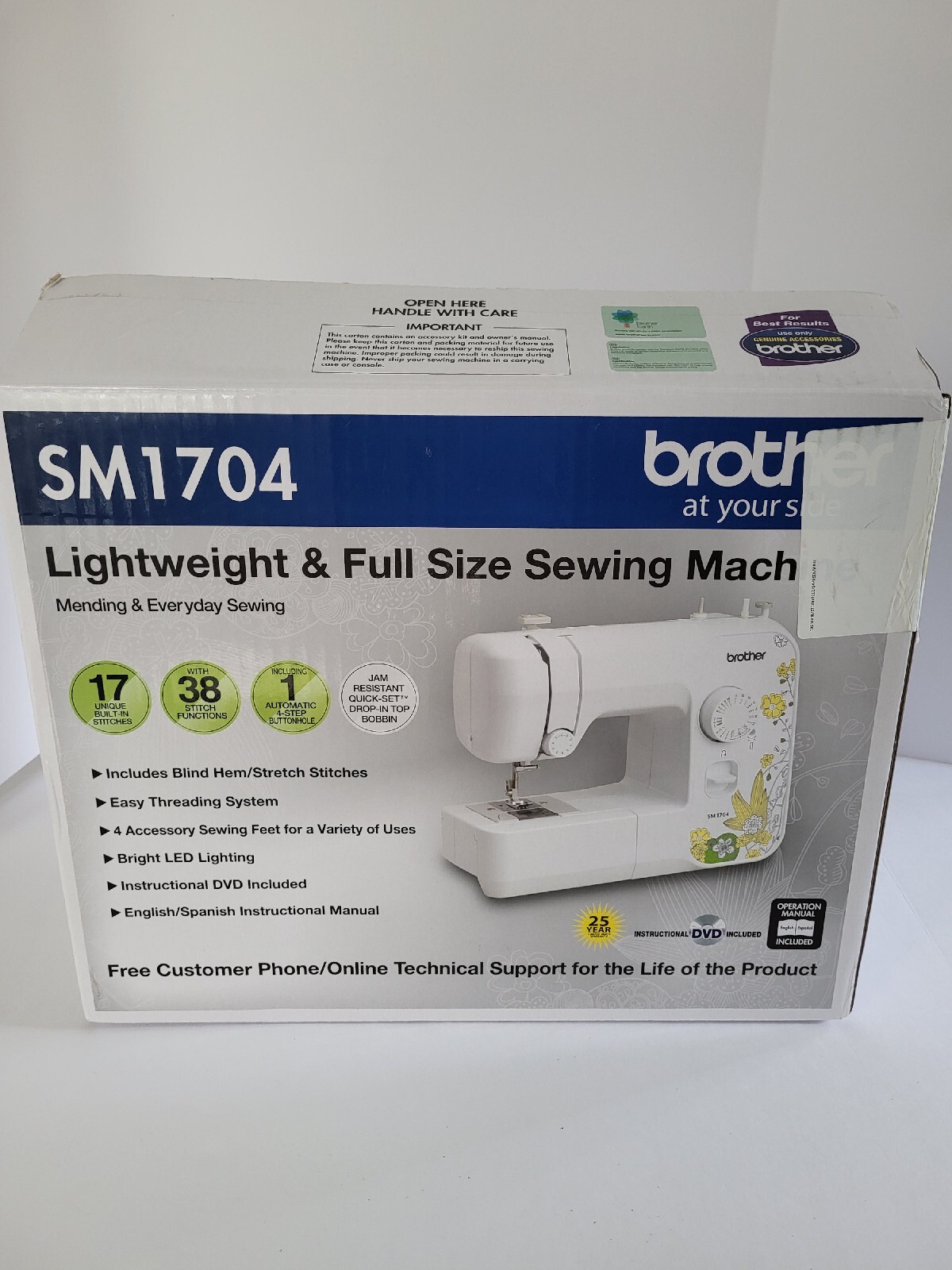 Brother SM1704 FullSize 17 Stitch Sewing Machine BASICALLY NEW eBay