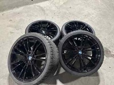 (4) 20x8.5 GLOSS BLACK M5 STYLE WHEELS 5x120 RIMS TIRES BMW 3 4 5 M3 M4 M5 M550