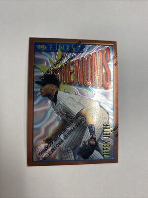 1996 Topps Finest Phenoms Derek Jeter New York Yankees Card #92