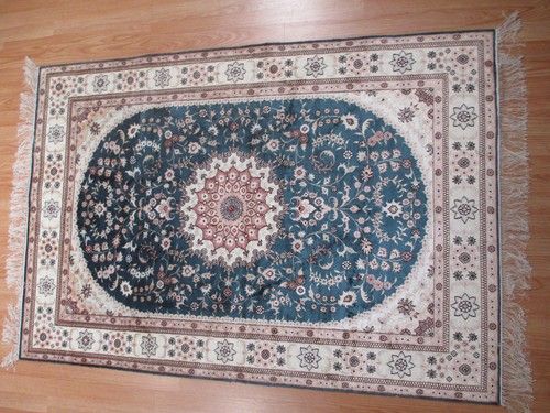 4x6 Super Fine 100% SILK Intricate Design Handmade-knotted Rug 582347 - Picture 4 of 12