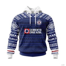 Vintage Blue Liga MX Cruz Azul All Over Printed Hoodie Gift for Men Women S/5XL