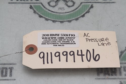 09-19 BMW F10 F07 F01 F12 5 6 7 SERIES 550i 650i 750i AC PRESSURE LINE HOSE OEM - Picture 2 of 12