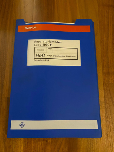 VW Reparatur Leitfaden LUPO 4 ZYLINDER DIESELMOTOR MECHANIK AKU 09/1998