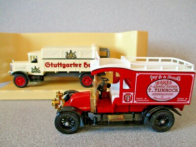 Streichholzschachtel Yesteryears X 2 Y25 Renault TUNNOCK & Y6 Mercedes HOFBRAU