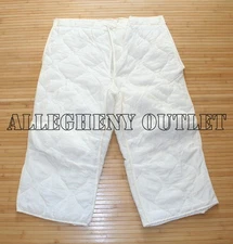 US MILITARY ARCTIC SNOW CAMO M-65 M65 Pant Trouser Liner WHITE L / L EXC