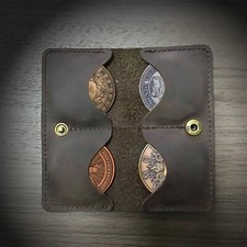 Leather Coin Pouch for 4 EDC Reminder Coins | Coin Carrying  Case | Coin Pouch