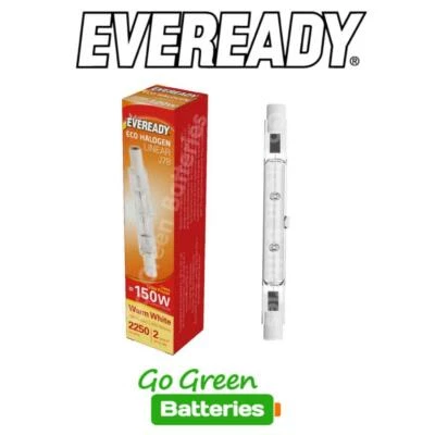 Eveready J78 Linear 2250 Lumens Eco Halogen Bulb 240V 150W Dimmable 78mm