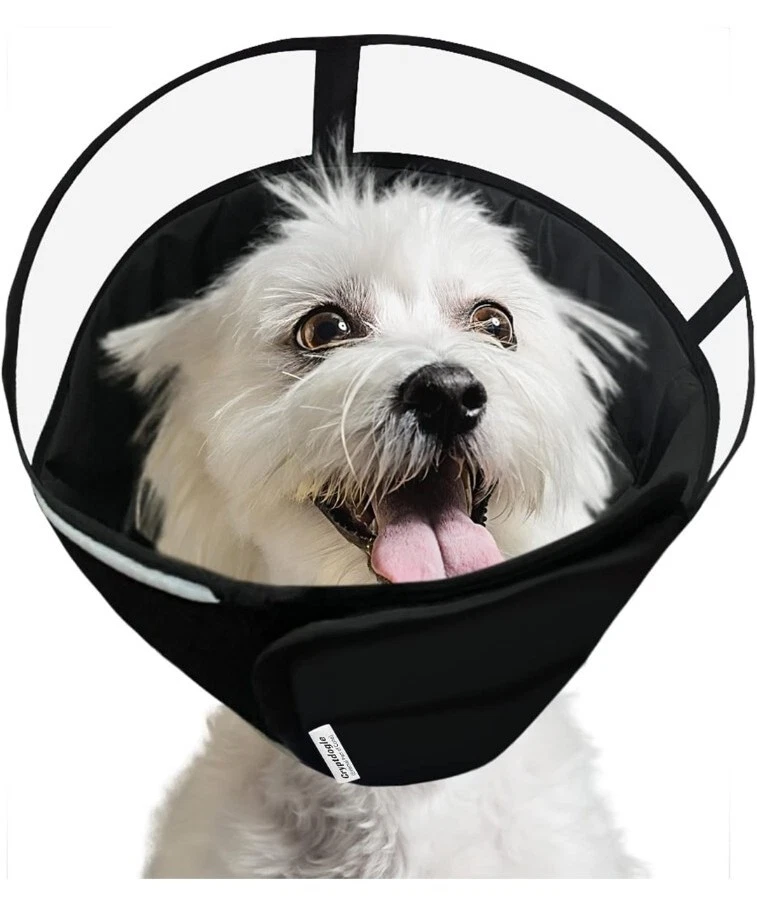 Cryptdogle Upgraded Dog Cone Collar for After Surgery Soft Pet Recovery LARGE