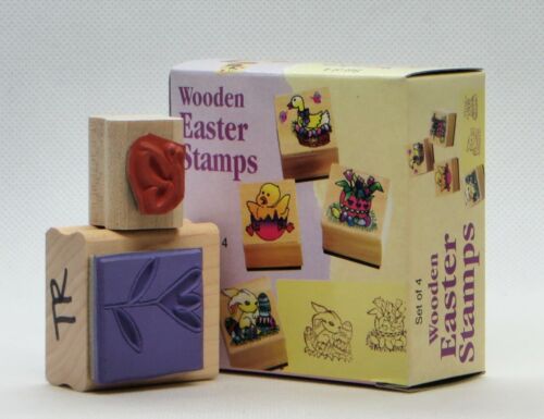 Stampin' Up! Wood Block Stamp Lot Spring Easter Flower Butterfly Chick Egg Bunny - Picture 3 of 4