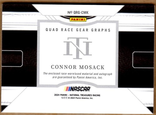 National Treasures Connor Mosack 2024 #Qrgcmk Quad Race Gear Graphs automático #10/49 - Imagen 2 de 2