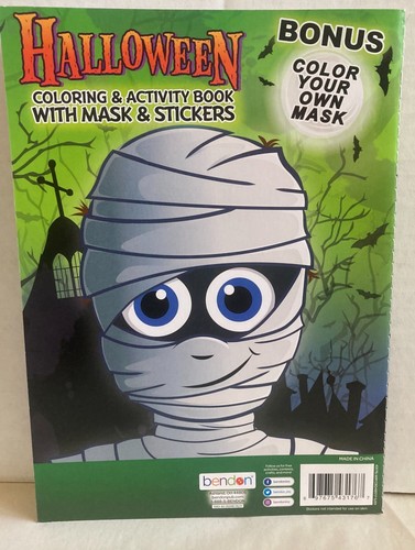 Halloween Mal- & Aktivitätsbuch mit Maske & Aufklebern - Bild 9 von 11