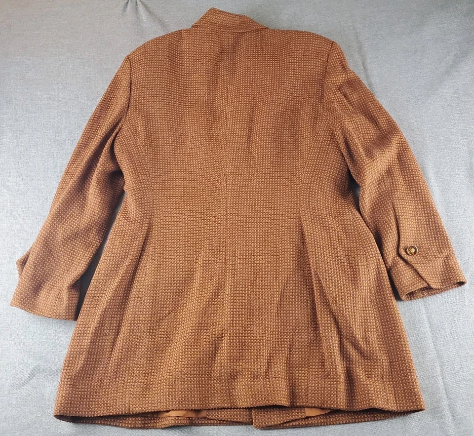 Винтажная женская куртка Escada Margaretha Ley Houndstooth Eur 42 шерстяная смесь Германия - Изображение 3 из 4