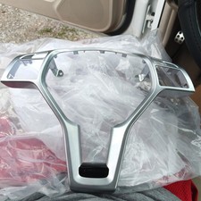For Mercedes Benz W204 W207 W212 C-class Silver Chrome Steering Wheel Trim Cover