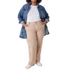 Lane Bryant Relaxed Straight Tan Jeans Plus S...