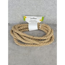 Floral Garden Decorative Nautical Rope 7.9ft x 0.4in Natural Jute Crafting Cord