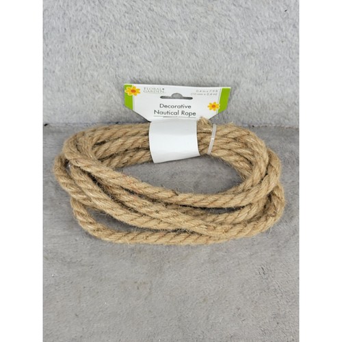 Floral Garden Decorative Nautical Rope 7.9ft x 0.4in Natural Jute Crafting Cord