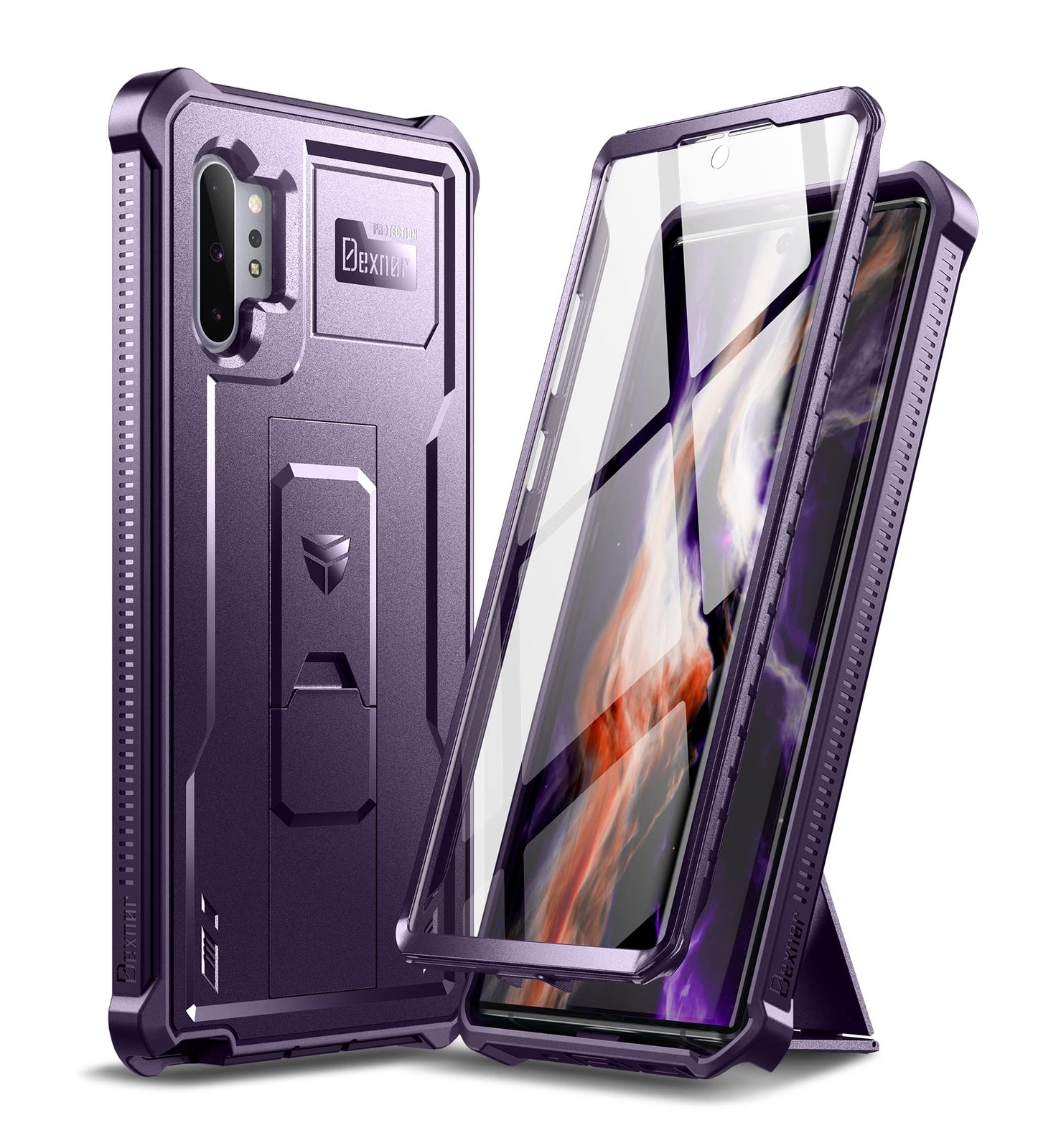 Étui Samsung Galaxy Note 10 Plus Anti-Rayures avec Protection d'Écran et Support Vidéo