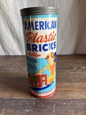 AMERICAN PLASTIC BRICKS CONTAINER AND BRICKS SET 705 HALSAM PRODUCTS COMPANY