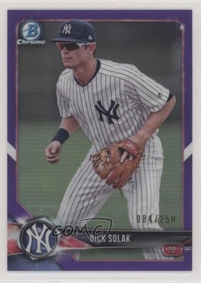 2018 Bowman Chrome Prospects Purple Refractor 84/250 Nick Solak #BCP104 hg8